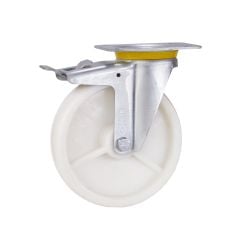 Döner Başlıklı Frenli Tekerlek (Poliamid, Burçlu) Ø200