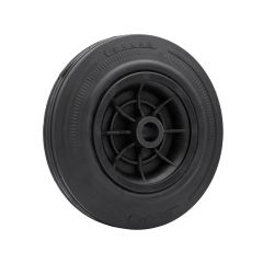 Plastik Göbekli Kauçuk Tekerlek (Plastik Jantlı) Ø200 - Siyah