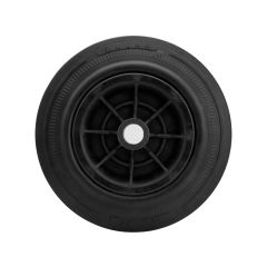 Plastik Göbekli Kauçuk Tekerlek (Plastik Jantlı) Ø200 - Siyah