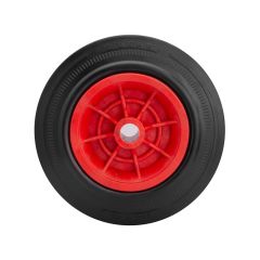 Plastik Göbekli Kauçuk Tekerlek (Plastik Jantlı) Ø150 - Kırmızı