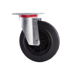 Plastik Burç Göbekli Kauçuk Tekerlek (Döner Maşalı) Ø150