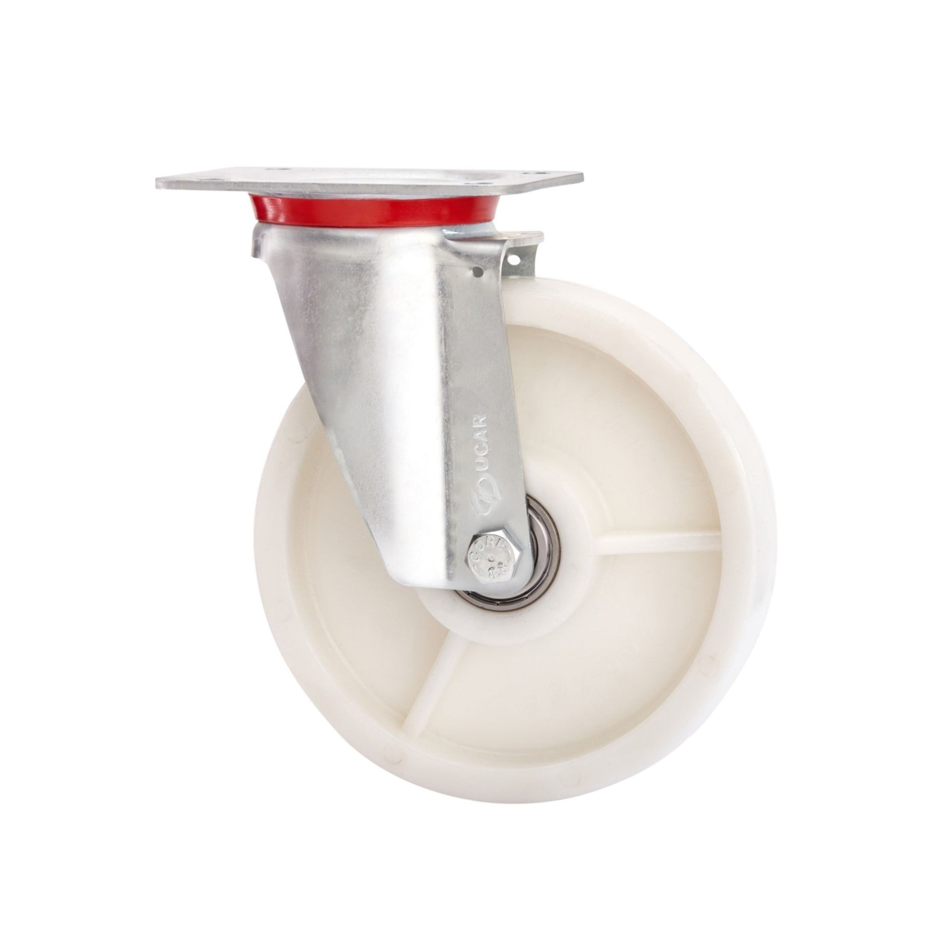 Rulmanlı Poliamid Tekerlek (Poliamid, Döner Maşalı) Ø200