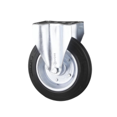 Çelik Jant Burçlu Kauçuk Tekerlek (Sabit Maşalı) Ø150