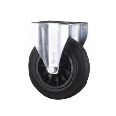 Plastik Göbek Burçlu Kauçuk Tekerlek (Sabit Maşalı) Ø150