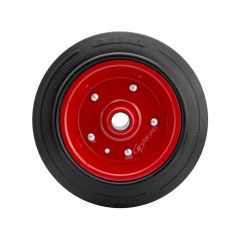 Kauçuk Kaplı Çelik Jant Tekerlek Ø200 - Masura Rulman - Kırmızı