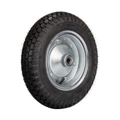 Havalı Jantlı El Arabası Tekerleği (4.00-8) Rulmanlı - Çinko Kaplamalı - Ø20