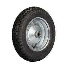 Havalı Jantlı El Arabası Tekerleği (4.00-8) Rulmanlı - Çinko Kaplamalı - Ø25