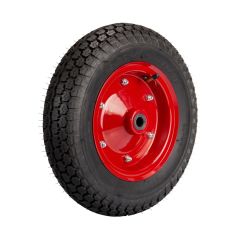 Havalı Jantlı El Arabası Tekerleği (3.50-8) Kırmızı - Burçlu - Ø20