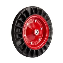Federli Dolgu Tekerlek (Çap:350) Kırmızı - Rulmanlı - Ø20