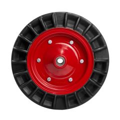 Federli Dolgu Tekerlek (Çap:350) Kırmızı - Rulmanlı - Ø20