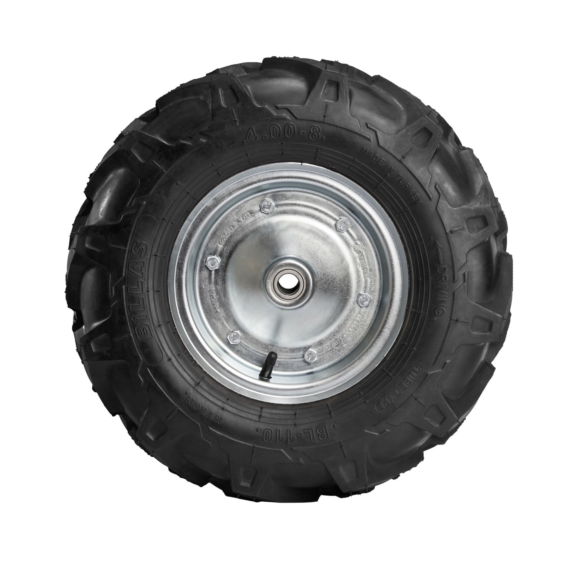 4.00-8 Traktör Desenli Rulmanlı Makine Lastiği Rulmanlı - Çinko Kaplamalı - Ø25