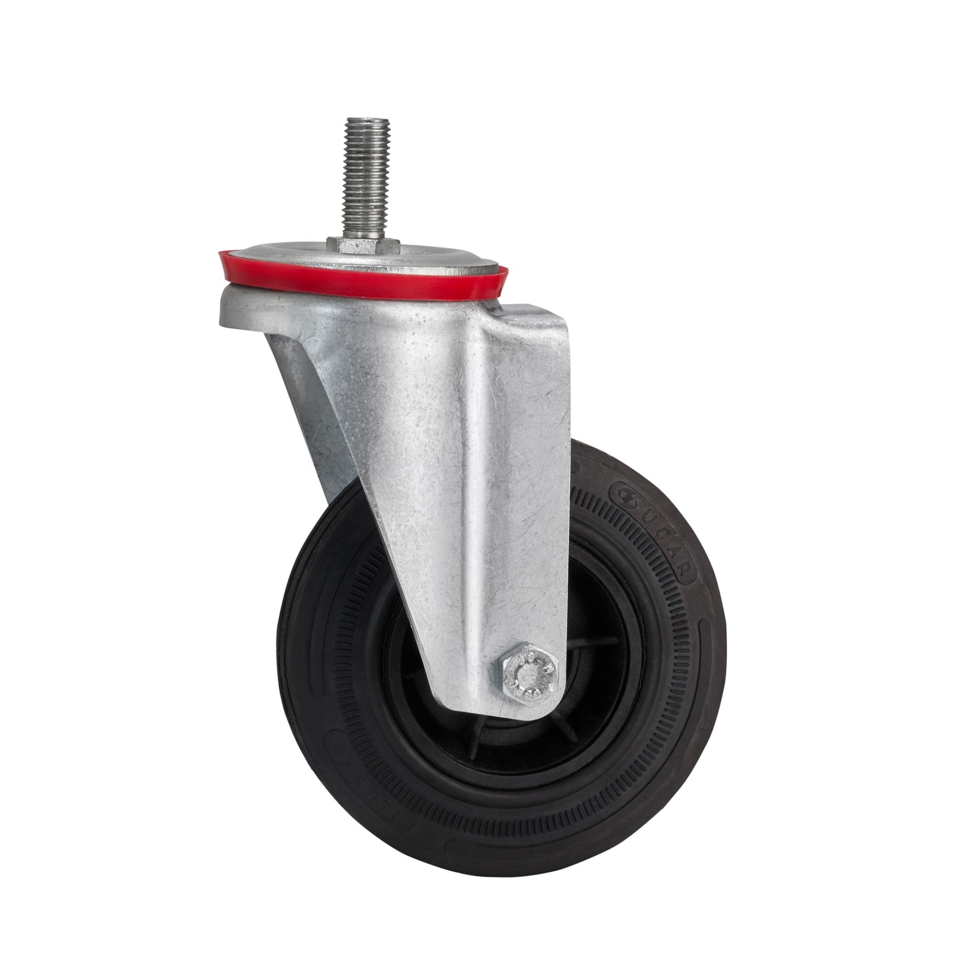 Civata Bağlantılı Döner Teker Siyah - Ø150